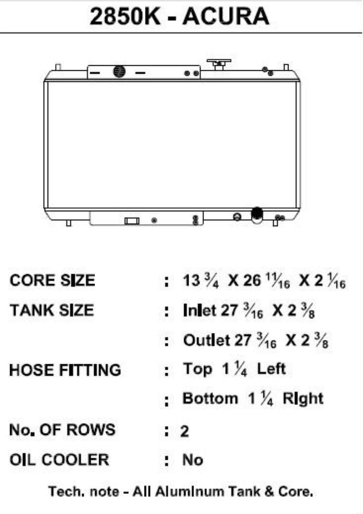 CSF 92-00 Honda Civic w/K-Swap V3 Radiator - DTX Performance