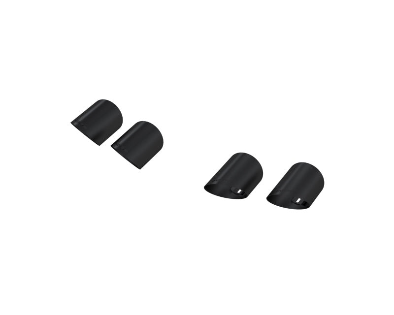 MBRP 15-24 Ford Mustang T304 SS 4in OD / 6.5in Length Quad Tip Cover Kit - Black Tip - DTX Performance