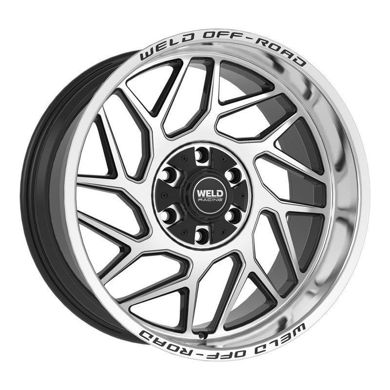 Weld Off-Road W118 22X12 Fulcrum 6X135 6X139.7 ET-44 BS4.75 Gloss Black w/ Machine Lip 106.1 - DTX Performance