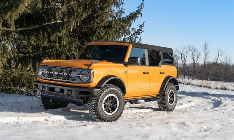 N-Fab 21-22 Ford Bronco 2 dr Gas SRW RKR Step System - Wheel 2 Wheel - 1.75in - Tex. Black - DTX Performance