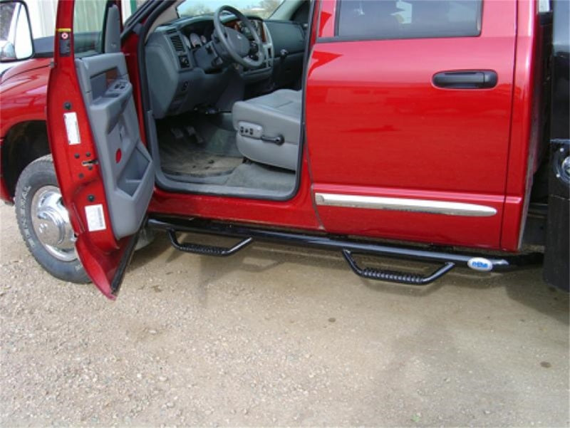 N-Fab Nerf Step 06-09 Dodge Ram 1500/2500/3500 Mega Cab - Gloss Black - Cab Length - 3in - DTX Performance