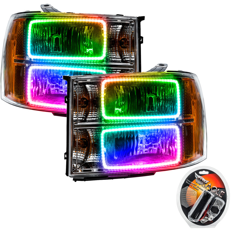 Oracle 07-13 GMC Sierra SMD HL - Square Ring Design - ColorSHIFT - DTX Performance