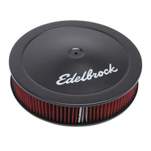 Load image into Gallery viewer, Edelbrock Air Cleaner Pro-Flo Series Round 14 In Diameter Cloth Element 3/8Indropped Base Black - DTX Performance