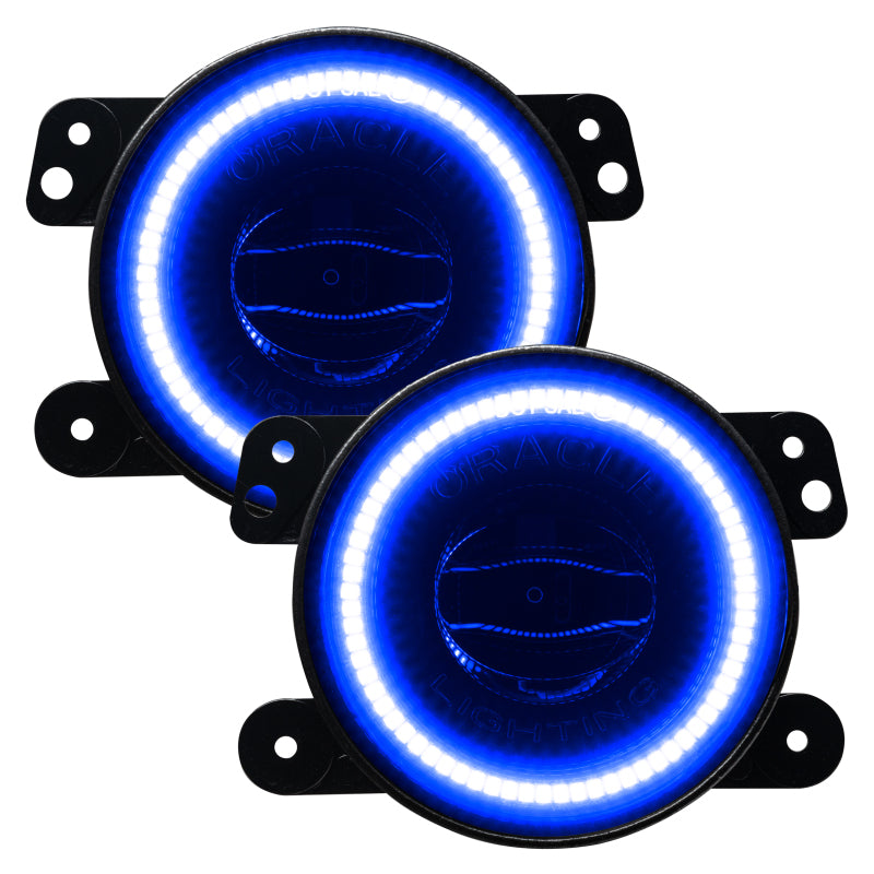 Oracle Jeep Wrangler JK/JL/JT High Performance W LED Fog Lights - Blue - DTX Performance