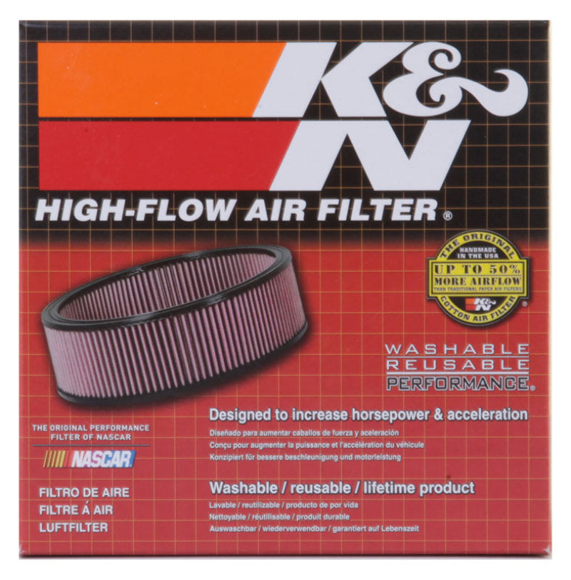 K&N Custom Round Racing Assembly Red 1.5in ID / 5.875in OD / 1.75in Height - DTX Performance