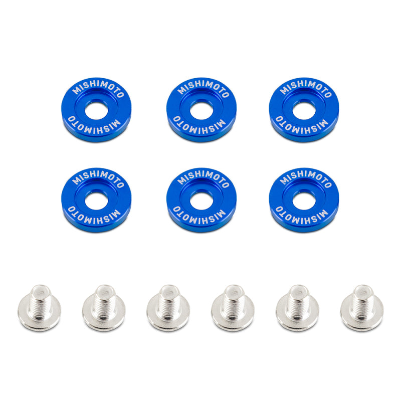 Mishimoto Small Fender Washer Kit (6pcs) - Blue - DTX Performance