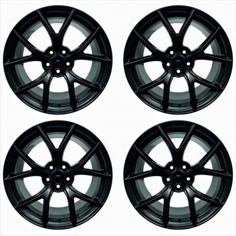 Ford Racing 15-20 Mustang19x10.5in & 19x11in Wheel Kit w/TPMS - Matte Black - DTX Performance