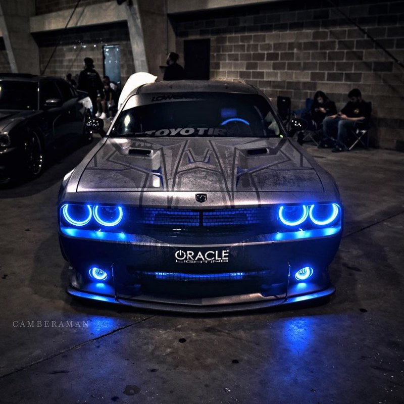 Oracle 08-14 Dodge Challenger Dynamic Surface Mount Headlight Halo Kit - ColorSHIFT - Dynamic - DTX Performance