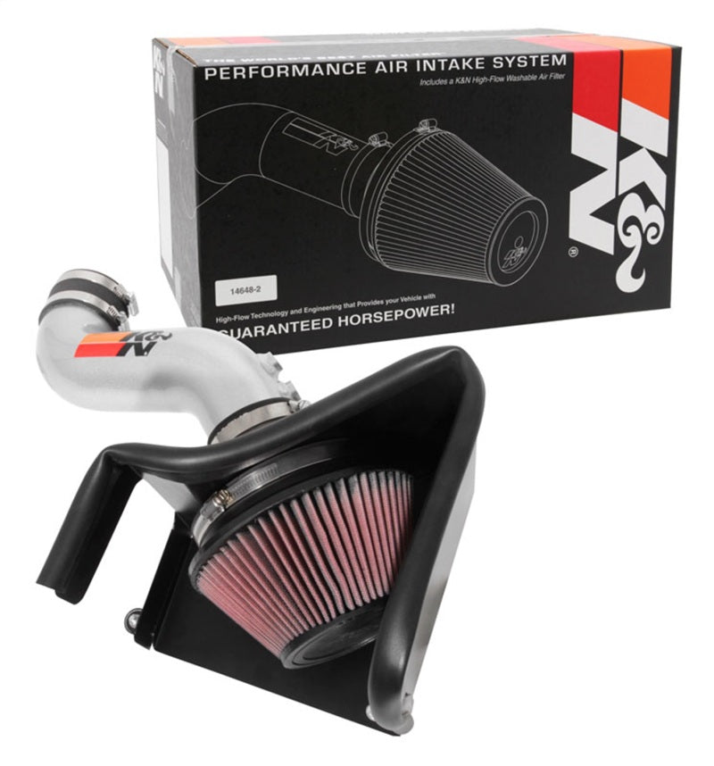 K&N 15-18 Hyundai Sonata L4-2.4L F/I Silver Typhoon Short Ram Intake - DTX Performance