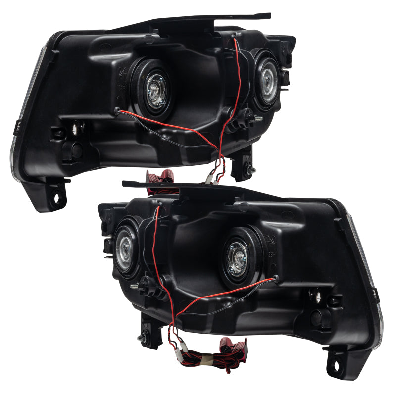 Oracle 11-13 Jeep Grand Cherokee Pre-Assembled Halo Headlights (Non HID) Chrome - Red - DTX Performance