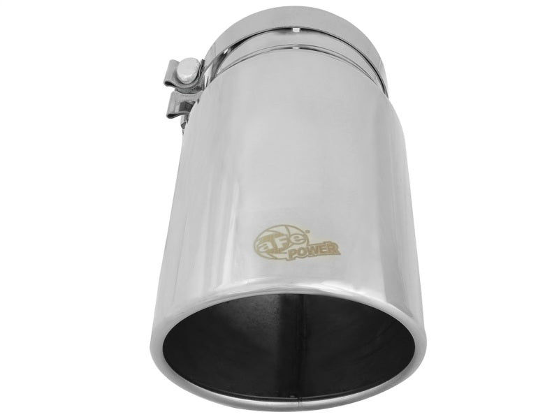 aFe Universal Bolt On Exhaust Tip Polished 5in Inlet x 6in Outlet x 12in Long - DTX Performance