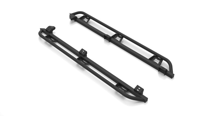 N-Fab Trail Slider Steps 16-20 Toyota Tacoma Crew Cab All Beds - SRW - Textured Black - DTX Performance