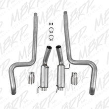 Load image into Gallery viewer, MBRP 05-09 Ford Mustang GT 4.6L Dual Split Rear Race Version AL/ 3in Cat Back Exhaust System - DTX Performance