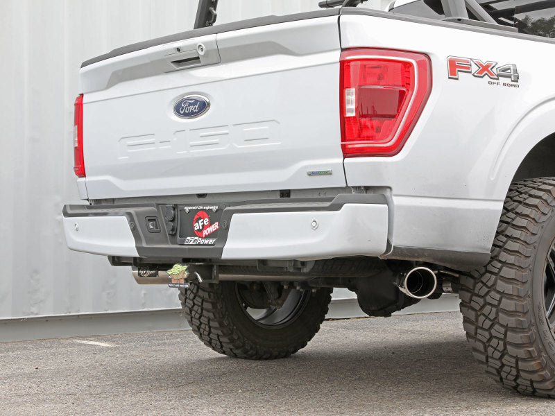 aFe Vulcan 3in 304 SS Cat-Back Exhaust 2021 Ford F-150 V6 2.7L/3.5L (tt)/V8 5.0L w/ Polished Tips - DTX Performance