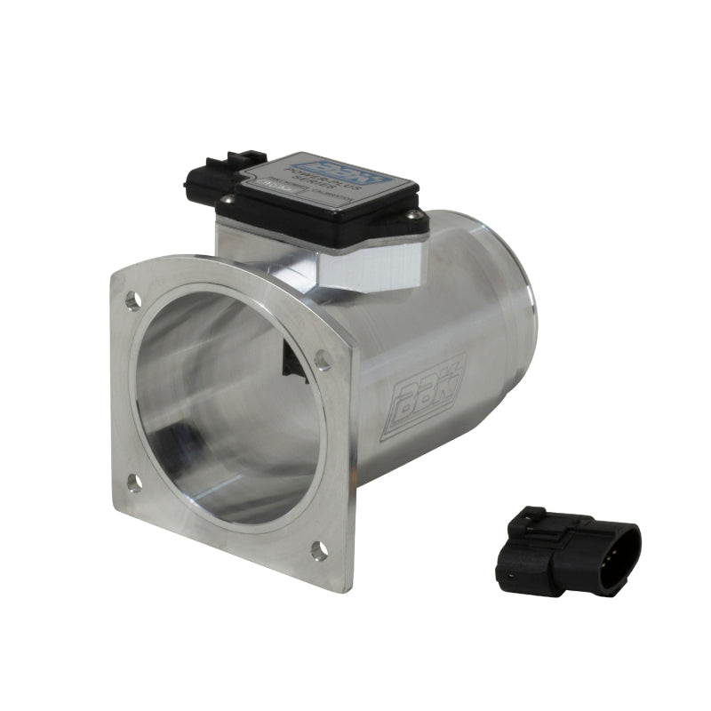 BBK 94-95 Mustang 5.0 Mass Air Meter 76mm 24 lb Inj. Cold Air Calibration CNC Billet Housing - DTX Performance