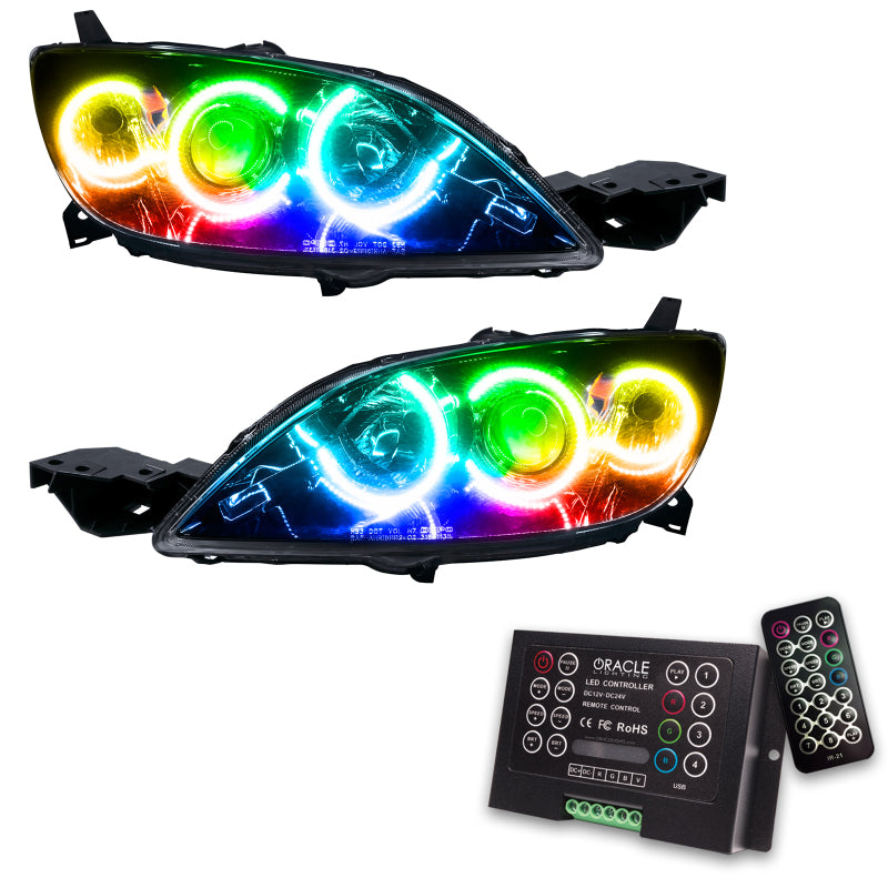 Oracle 04-09 Mazda 3 SMD HL - 4DR - Halogen Style - ColorSHIFT w/ 2.0 Controller - DTX Performance