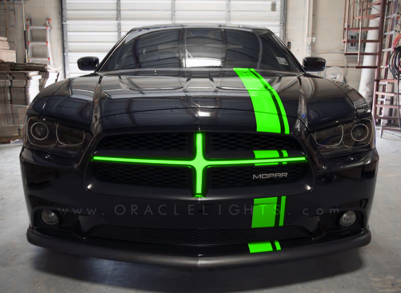 Oracle 11-14 Dodge Charger Illuminated Grille Crosshairs - Green - DTX Performance