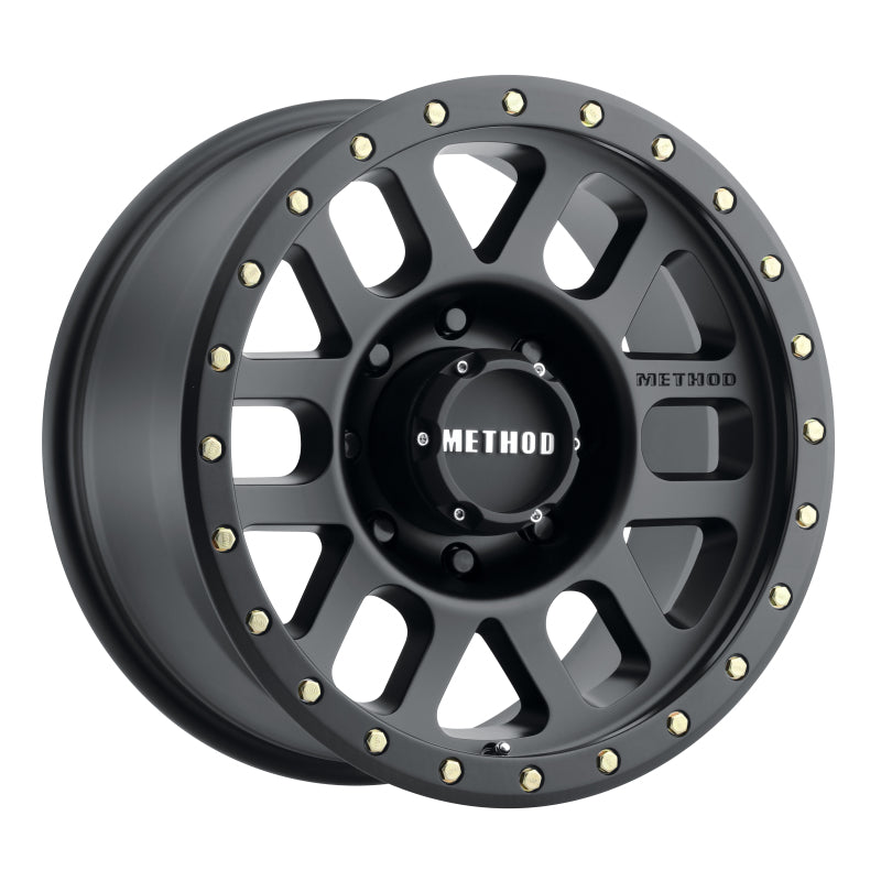 Method MR309 Grid 17x8.5 0mm Offset 8x6.5 130.81mm CB Matte Black Wheel - DTX Performance