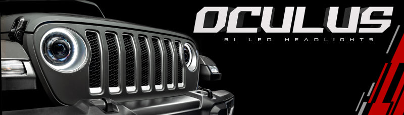 Oracle Oculus Bi-LED Projector Headlights for Jeep JL/Gladiator JT - Satin Silver - 5500K - DTX Performance