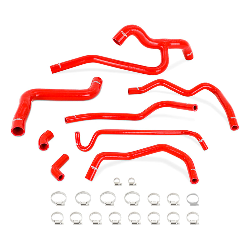 Mishimoto 05-10 Mustang V6 Silicone Radiator & Heater Hose Kit - Red - DTX Performance