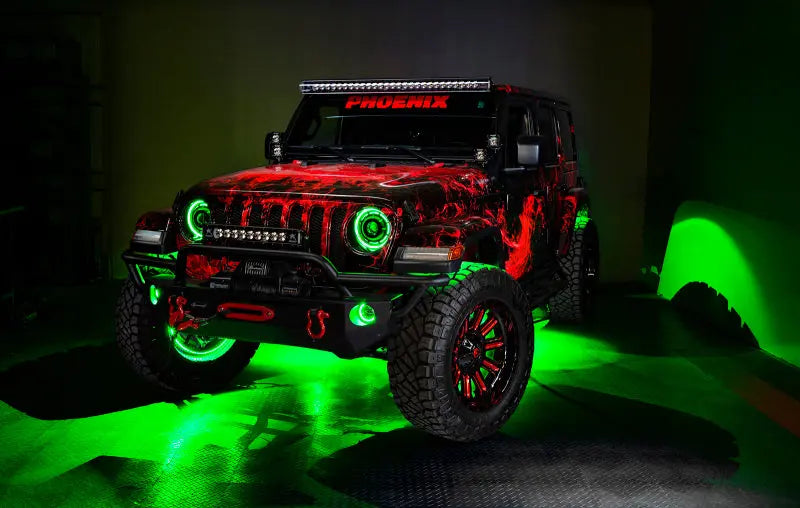 Oracle Jeep Wrangler JL/Gladiator JT Sport High Performance W LED Fog Lights - Green - DTX Performance