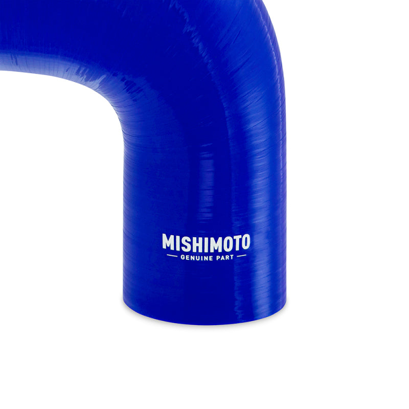 Mishimoto Silicone Reducer Coupler 90 Degree 2.5in to 3.5in - Blue - DTX Performance