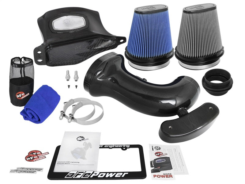 aFe Momentum Black Series Carbon Fiber Intake System P5R 14-17 Chevy Corvette 6.2L (C7) - DTX Performance