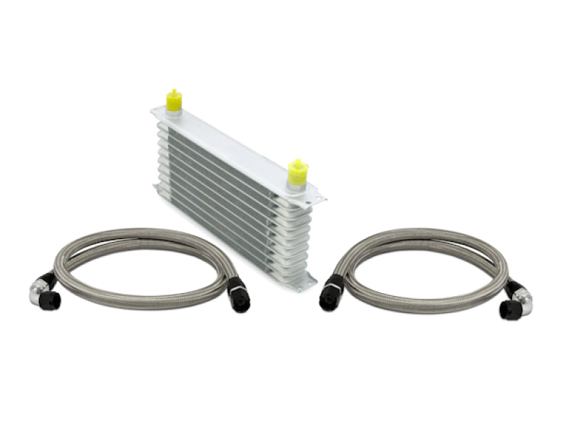 Mishimoto Universal 10 Row Oil Cooler Kit (Metal Braided Lines) - DTX Performance