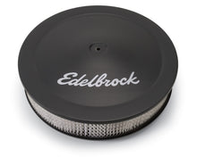 Load image into Gallery viewer, Edelbrock Air Cleaner Pro-Flo Series Round Steel Top Paper Element 14In Dia X 3 75In Dropped Base - DTX Performance