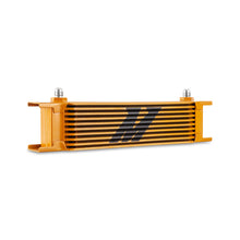 Load image into Gallery viewer, Mishimoto Universal -6AN 10 Row Oil Cooler - Gold - DTX Performance