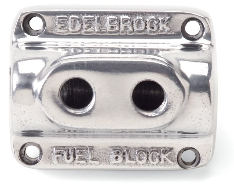 Edelbrock Polished Fuel Block Dual Carb - DTX Performance