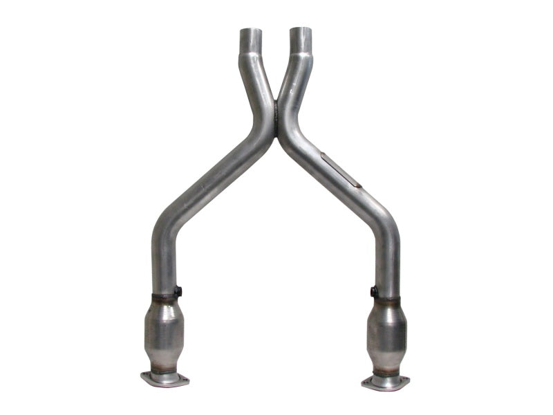 BBK 11-14 Mustang 3.7 V6 Short Mid X Pipe With Catalytic Converters 2-1/2 For BBK Long Tube Headers - DTX Performance