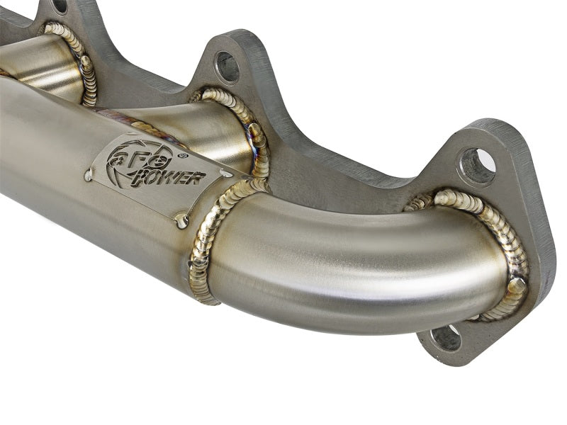 aFe Twisted Steel Header Turbo Manifold (T4) 98.5-02 Dodge Diesel Trucks L6 5.9L (td) - DTX Performance