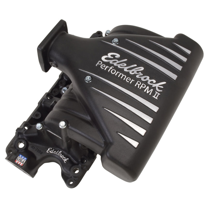 Edelbrock Intake Manifold Ford Mustang 5 0L Performer RPM II Manifold Black Finish - DTX Performance