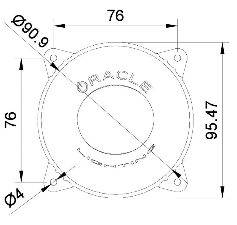 Oracle 95mm 15W High Beam LED Emitter - 6000K - DTX Performance