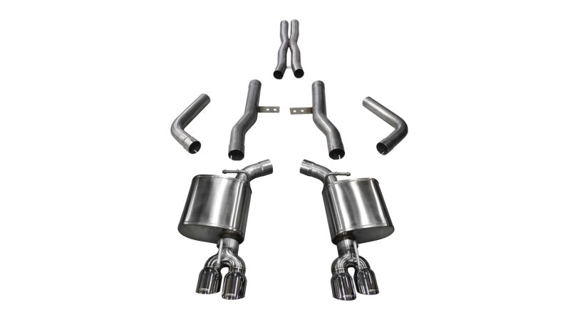 Corsa 17-18 Dodge Challenger 5.7L V8 Xtreme Cat-Back Dual Rear Exit w/3.5in Polished Tips - DTX Performance