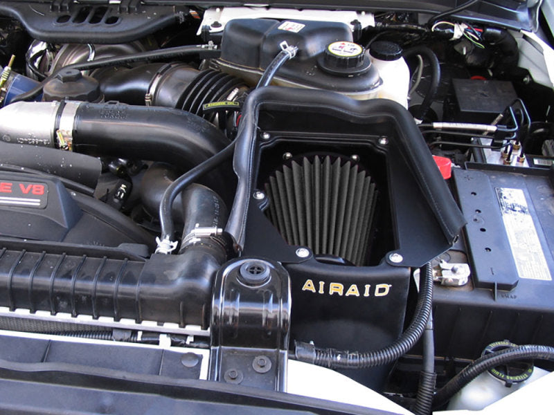 Airaid 03-07 Ford Power Stroke 6.0L Diesel MXP Intake System w/ Tube (Dry / Black Media) - DTX Performance