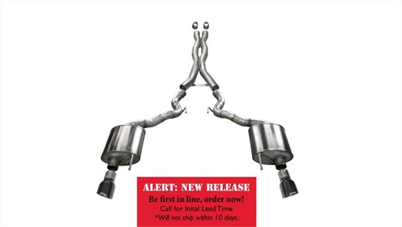 Corsa 15-16 Ford Mustang GT Convertible 5.0L V8 Black Xtreme Dual Rear Exit Exhaust - DTX Performance