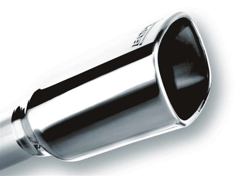 Borla 2.25in Inlet 3.28in x 3.5in Square Rolled Angle Cut x 7.88in Long Exhaust Tip - DTX Performance