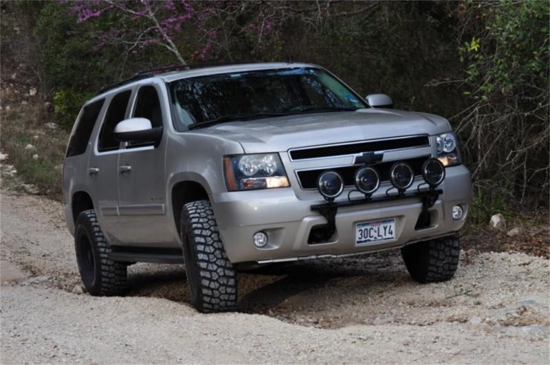 N-Fab Light Bar 06-13 Chevy Tahoe/Suburban/Avalanche - Gloss Black - Light Tabs - DTX Performance