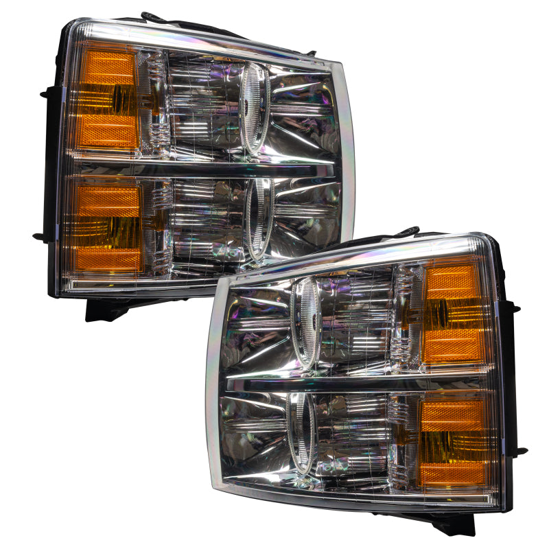 Oracle Lighting 07-13 Chevrolet Silverado Pre-Assembled LED Halo Headlights (Round Style) -UV/Purple - DTX Performance