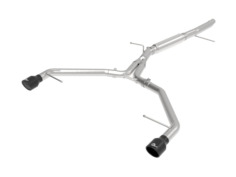 aFe 17-19 Audi A4 (L4-2.0L) MACH Force-Xp  Stainless Steel Axle-Back Exhaust System - Black Tip - DTX Performance