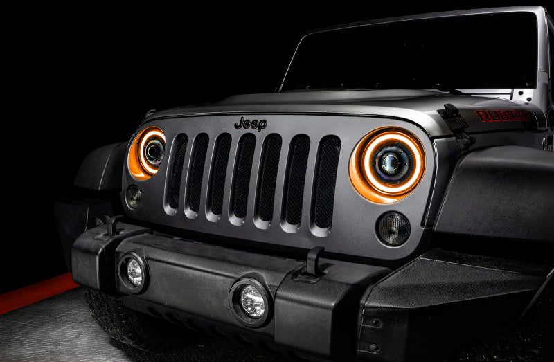 ORACLE Lighting 07-18 Jeep Wrangler JK Oculus 7in. Switchback Bi-LED Projector Headlights - DTX Performance