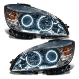 Oracle 08-11 Mercedes Benz C-Class Pre-Assem. Headlights Chrome Housing- ColorSHIFT w/BC1 Controller