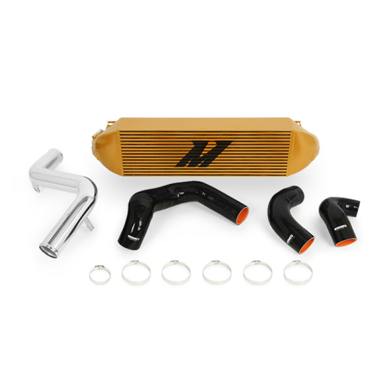 Mishimoto 2013+ Ford Focus ST Gold Intercooler w/ Polished Pipes - DTX Performance