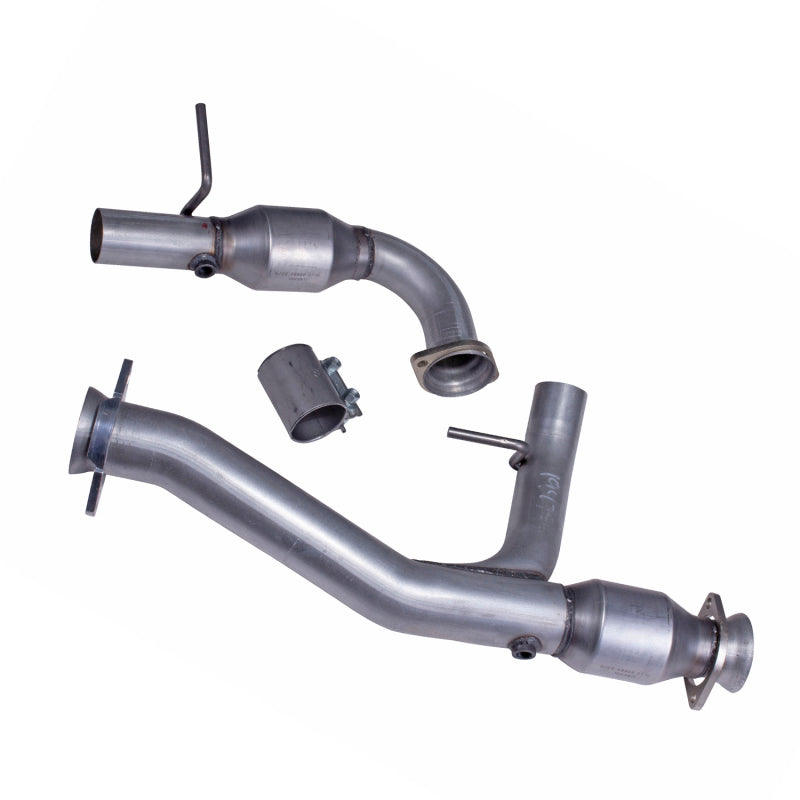 BBK 11-14 Ford F-150 Coyote 5.0 3in Short Exhaust Mid Y-Pipe w/ Catalytic Converters (For 1947) - DTX Performance