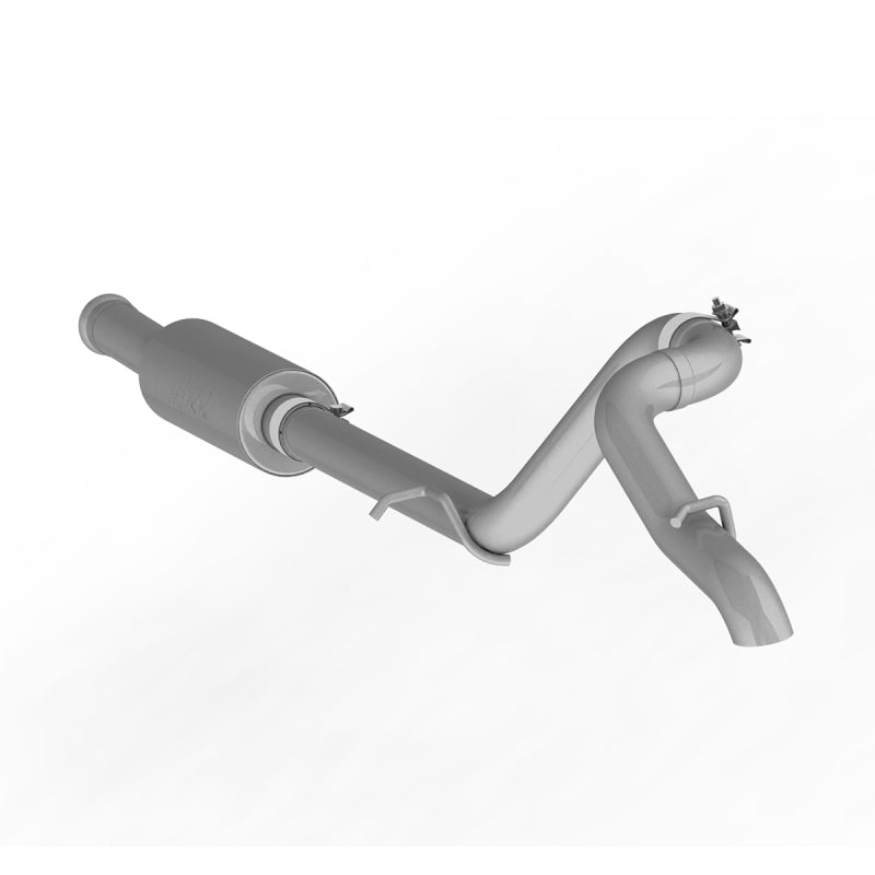 MBRP 2018 Jeep Wrangler JL 2.5in Single Rear Exit Cat Back Exhaust - Aluminized - DTX Performance