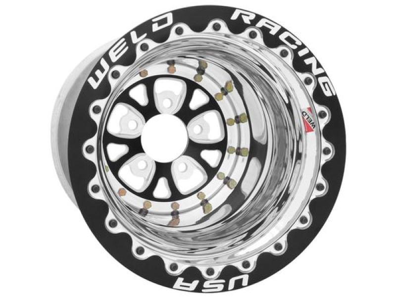 Weld V-Series 15x15 / 5x4.75 BP / 5in. BS Polished Wheel - Non-Beadlock - DTX Performance