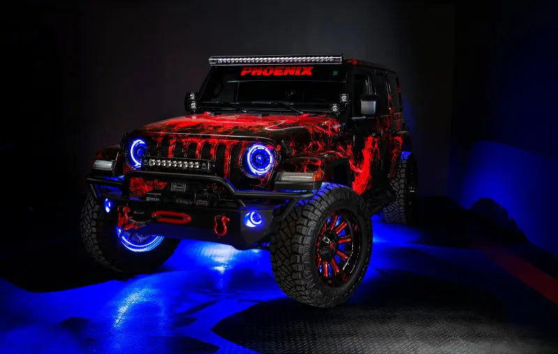 Oracle Jeep Wrangler JL/Gladiator JT Sport High Performance W LED Fog Lights - Blue - DTX Performance