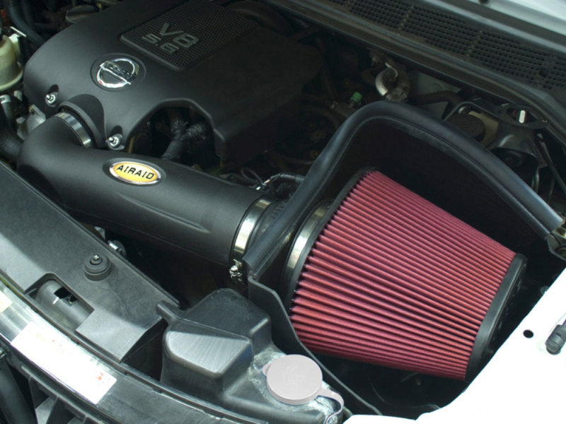 Airaid 04-13 Nissan Titan/Armada 5.6L MXP Intake System w/ Tube (Dry / Red Media) - DTX Performance